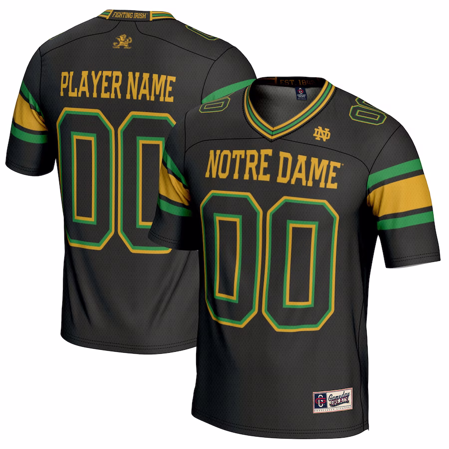 Notre Dame Fighting Irish GameDay Greats Youth NIL Pick-A-Player Football Jersey - Black - Puhuasuan
