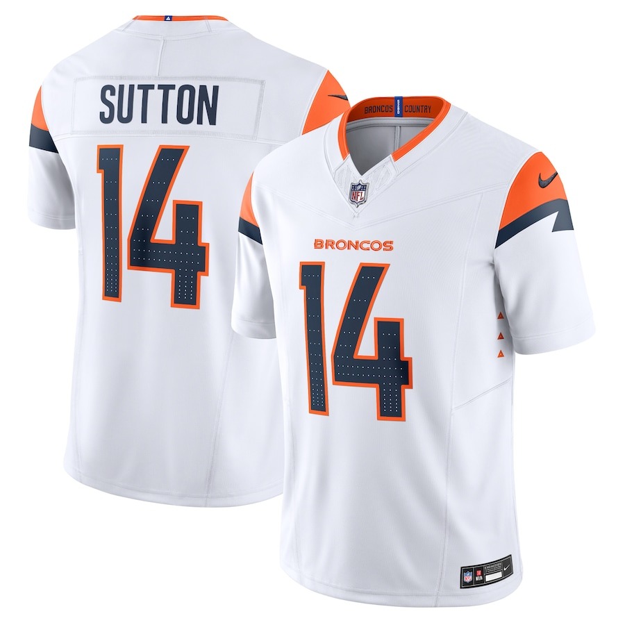 Men's Denver Broncos Courtland Sutton Nike White Mile High Collection Vapor F.U.S.E. Limited Jersey - Puhuasuan