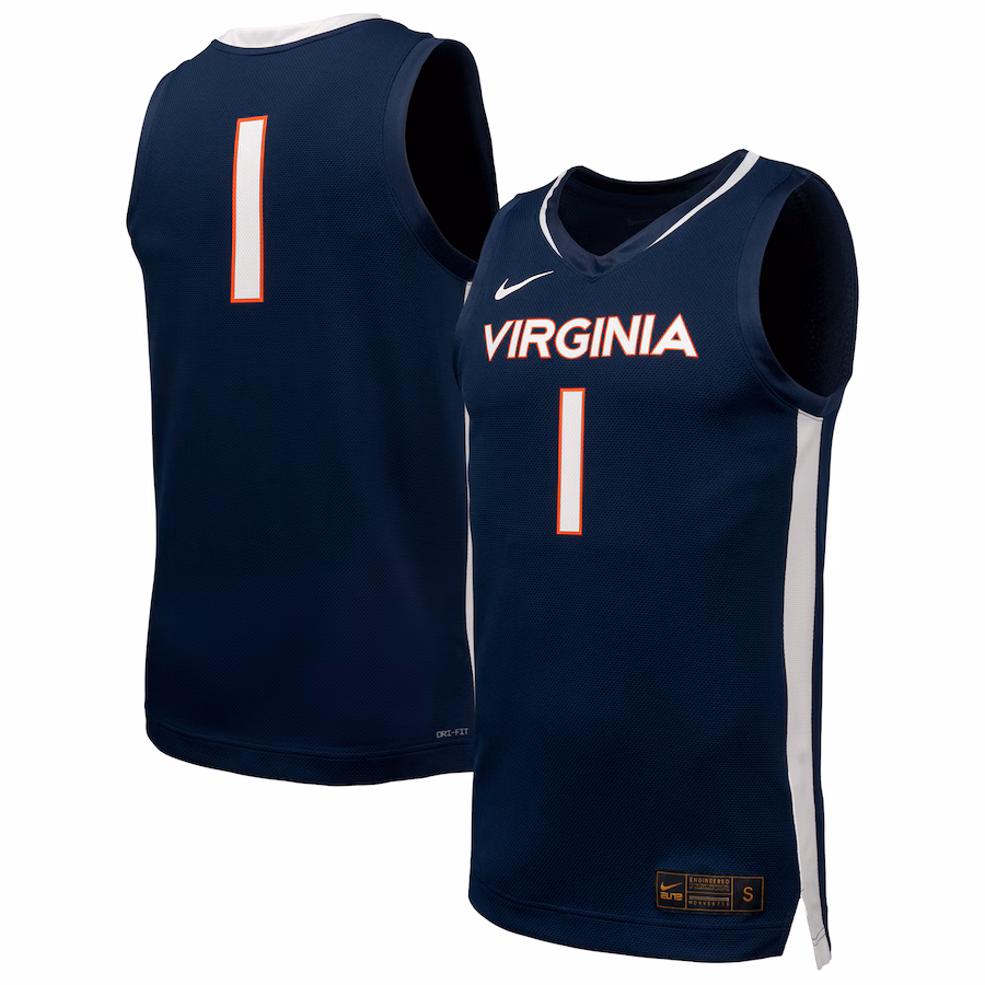Men's Nike  Navy Virginia Cavaliers  Replica Basketball Jersey - Puhuasuan