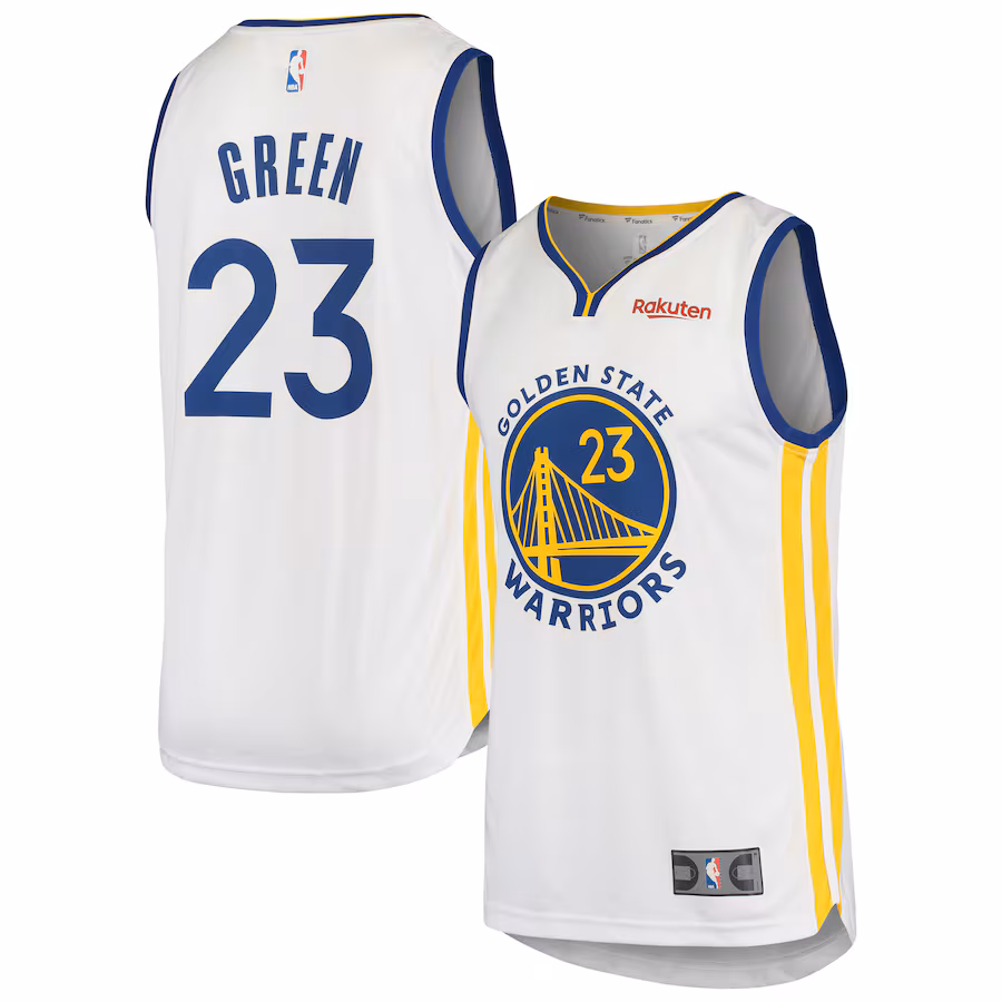 Men's Golden State Warriors Draymond Green Fanatics White Fast Break Player Jersey - Association Edition - Puhuasuan