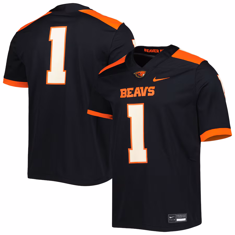 #1 Oregon State Beavers Nike Untouchable Football Jersey - Black - Puhuasuan
