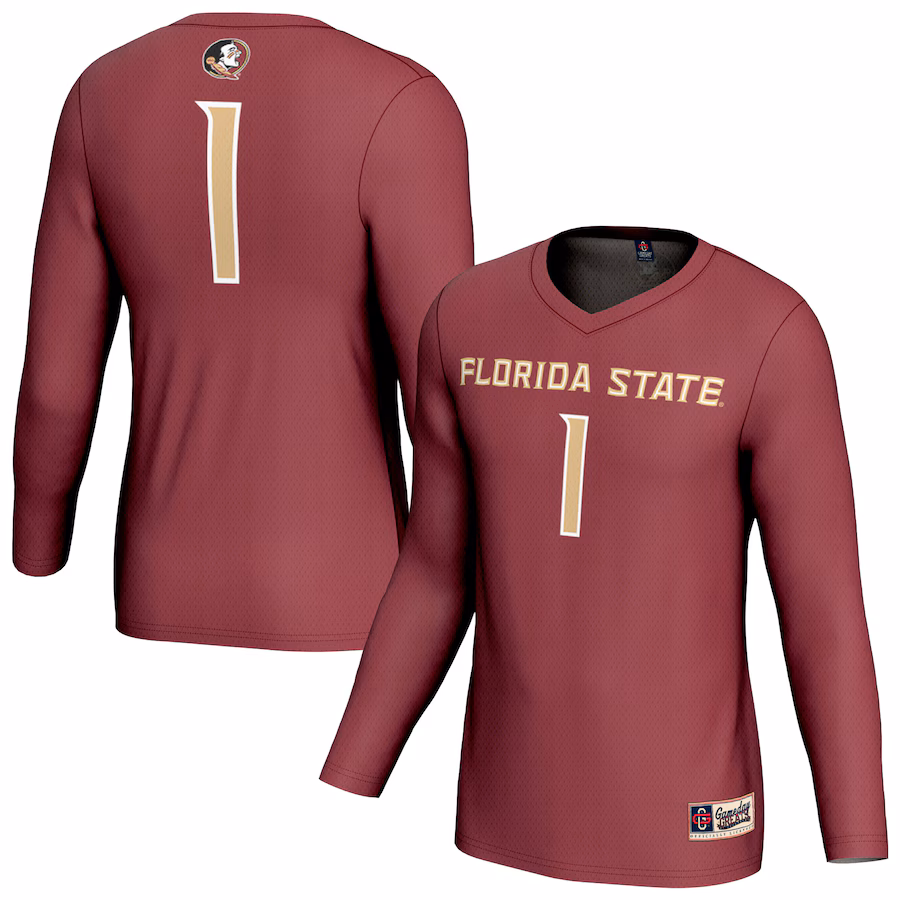 Youth GameDay Greats #1 Garnet Florida State Seminoles Collegiate Volleyball Fashion Jersey - Puhuasuan