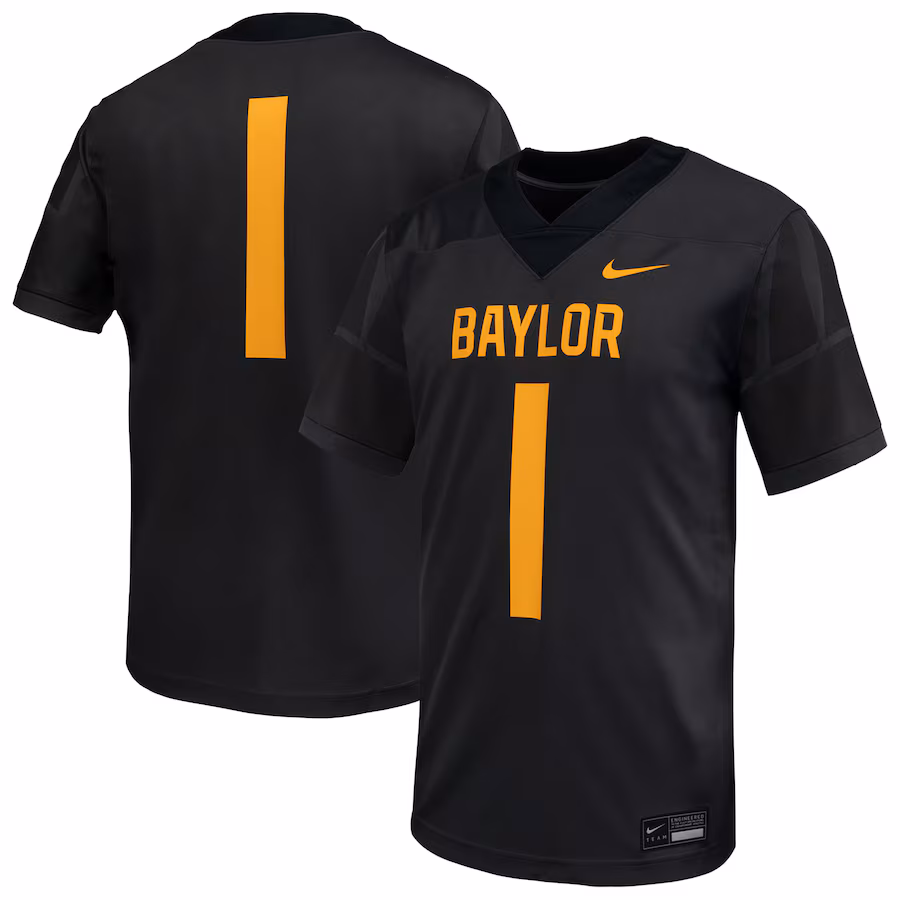 Men's Nike  Anthracite Baylor Bears Untouchable Replica Football Jersey - Puhuasuan