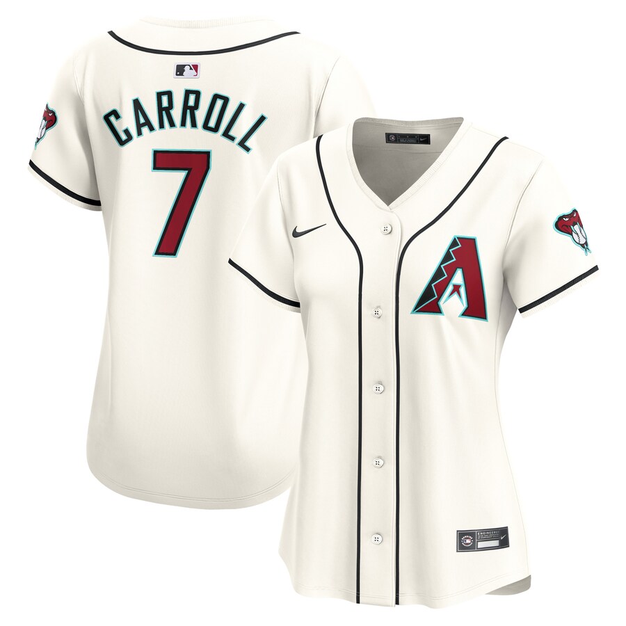 Women's Arizona Diamondbacks Corbin Carroll Nike White Home Limited Player Jersey - Puhuasuan
