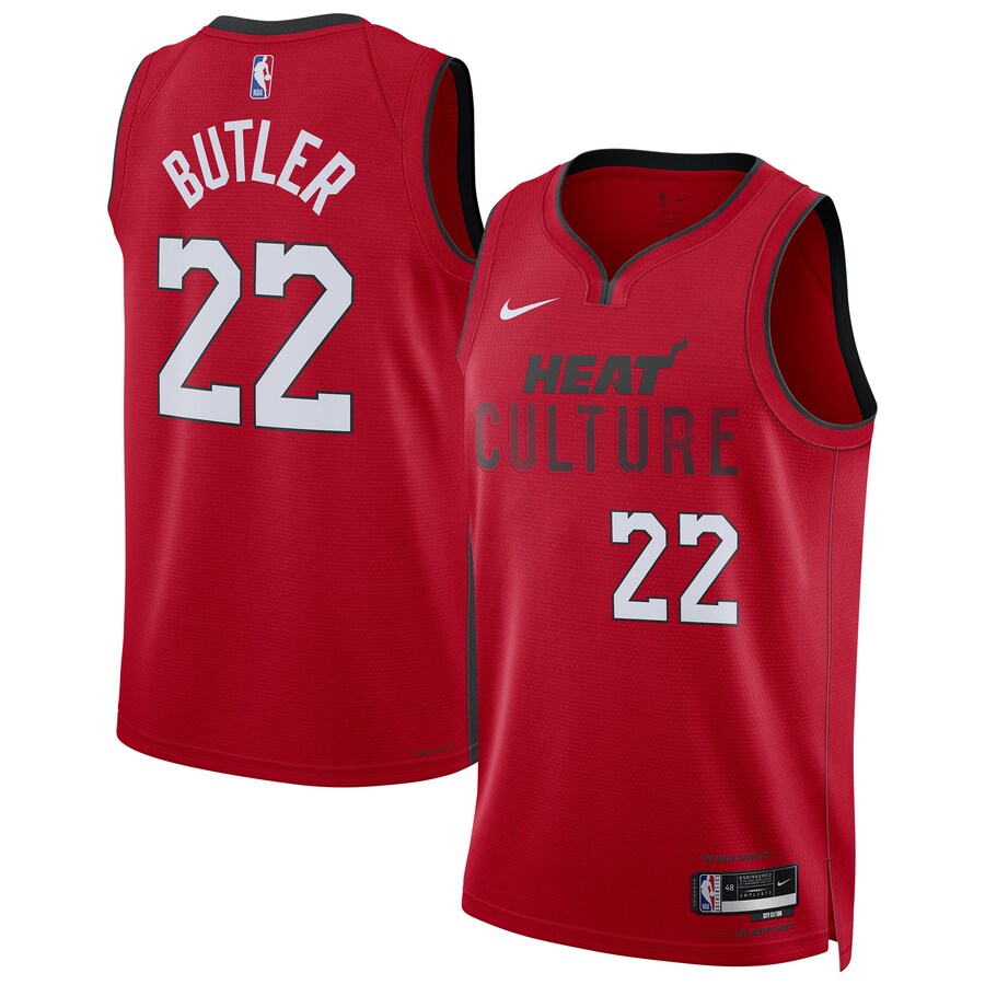 Unisex Miami Heat Jimmy Butler Nike Red 2024/25 Swingman Player Jersey - City Edition - Puhuasuan
