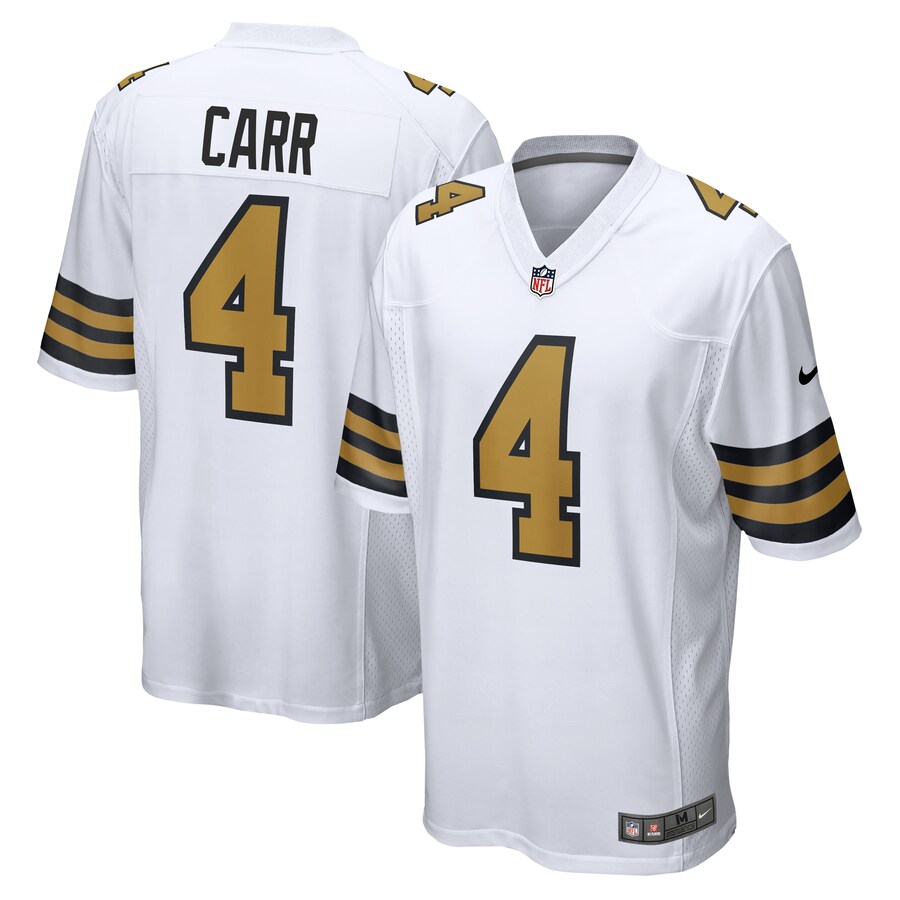 Men's New Orleans Saints Derek Carr Nike  White Alternate Game Jersey - Puhuasuan