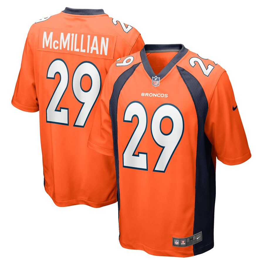 Men's Denver Broncos JaQuan McMillian Nike  Orange Team Game Jersey - Puhuasuan