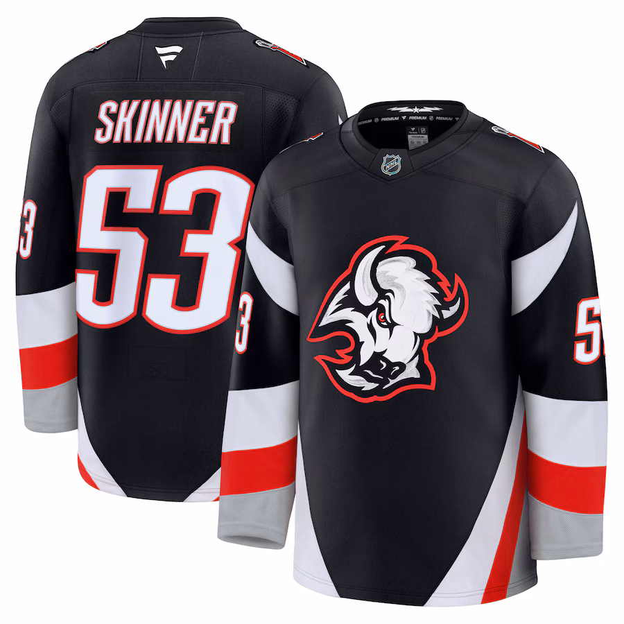 Men's Buffalo Sabres Jeff Skinner Fanatics Black Alternate Premium Jersey - Puhuasuan