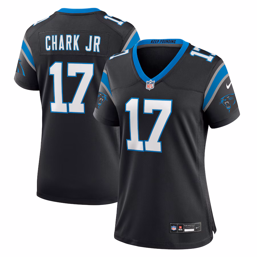 Women's Carolina Panthers DJ Chark Jr. Nike Black Game Jersey - Puhuasuan
