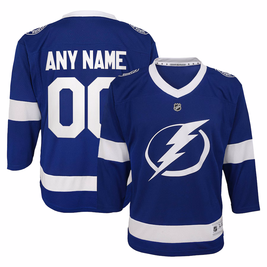 Youth Tampa Bay Lightning Blue Replica Custom Jersey - Puhuasuan