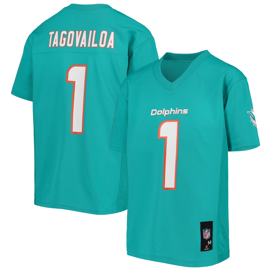 Youth Miami Dolphins Tua Tagovailoa Aqua Replica Player Jersey - Puhuasuan