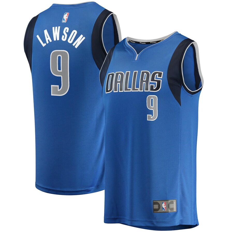 Youth Dallas Mavericks A.J. Lawson Fanatics Blue Fast Break Player Jersey - Icon Edition - Puhuasuan