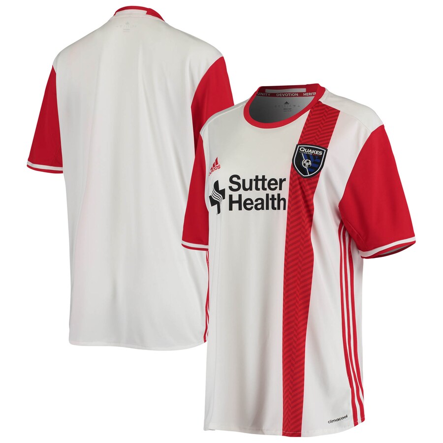 Women's San Jose Earthquakes adidas White 2016 Replica Away Jersey - Puhuasuan