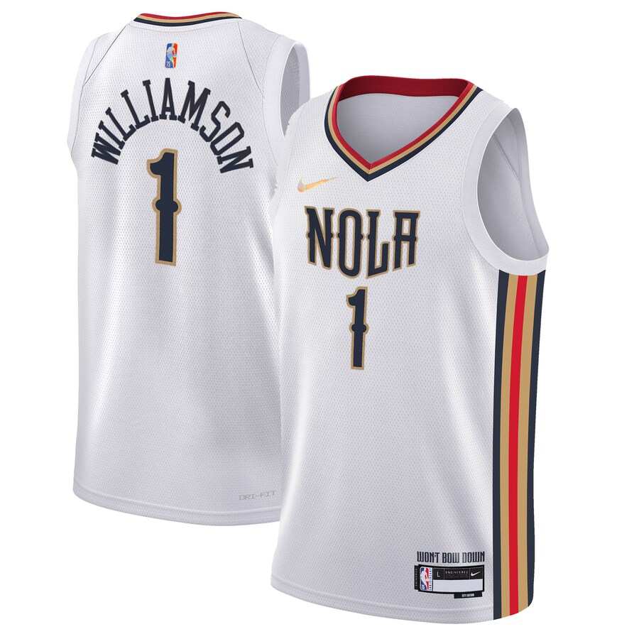 Youth New Orleans Pelicans Zion Williamson Nike White Swingman Jersey - City Edition - Puhuasuan