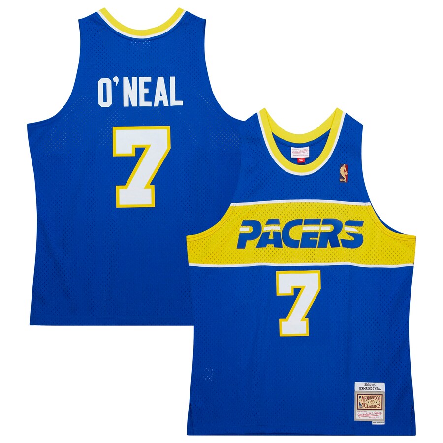 Men's Indiana Pacers Jermaine O'Neal Mitchell & Ness Royal  2004/05 Hardwood Classics Swingman Jersey - Puhuasuan