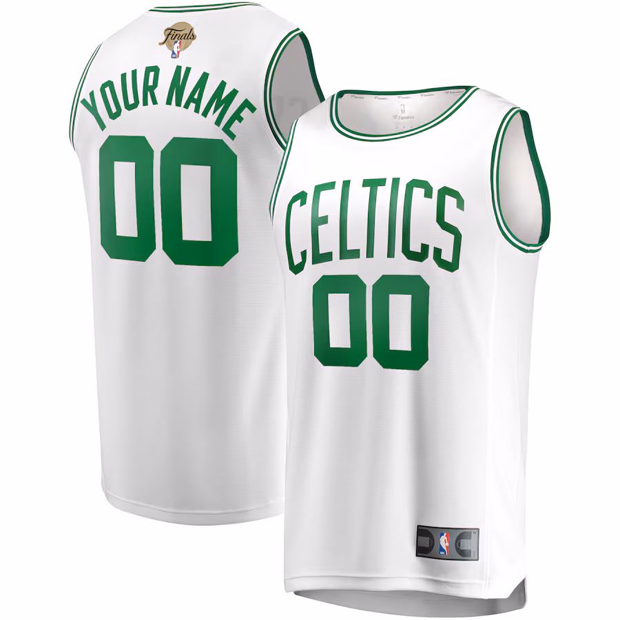 Men's Boston Celtics  Fanatics White 2024 NBA Finals Custom Fast Break Jersey - Association Edition - Puhuasuan