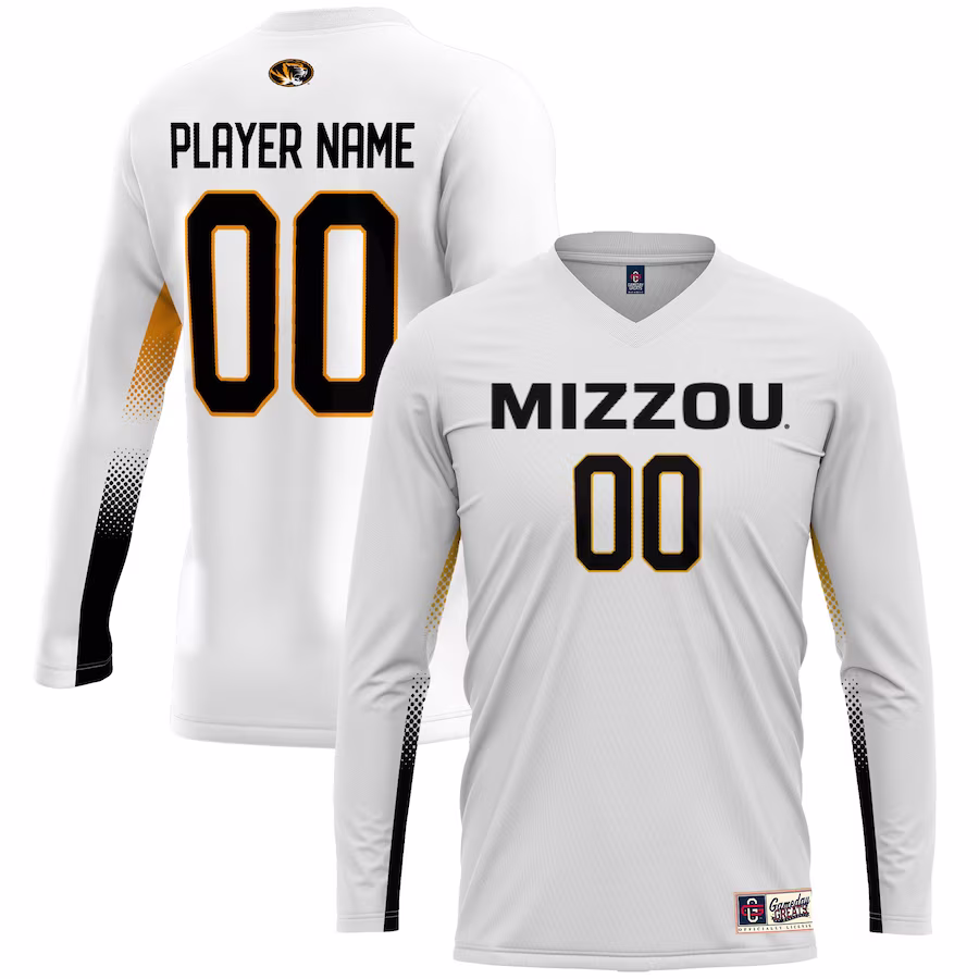Missouri Tigers GameDay Greats Youth NIL Pick-A-Player Lightweight Women's Volleyball Jersey �?White - Puhuasuan