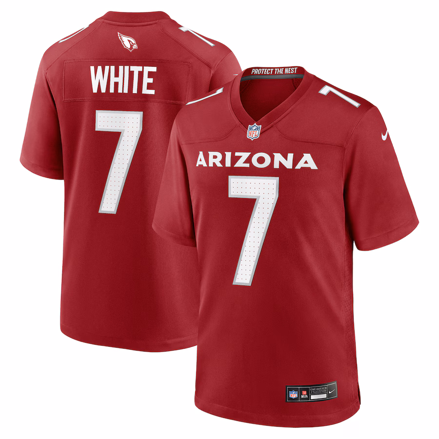 Men's Arizona Cardinals Kyzir White Nike Cardinal Team Game Jersey - Puhuasuan