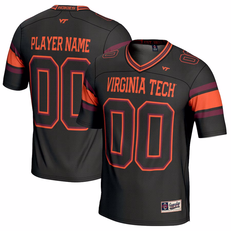 Virginia Tech Hokies GameDay Greats NIL Pick-A-Player Football Jersey - Black - Puhuasuan