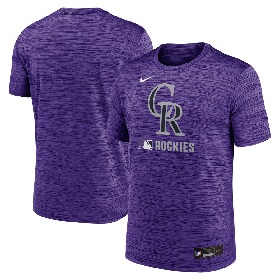 Men's Colorado Rockies Nike Purple Authentic Collection Velocity Performance Practice T-Shirt - Puhuasuan