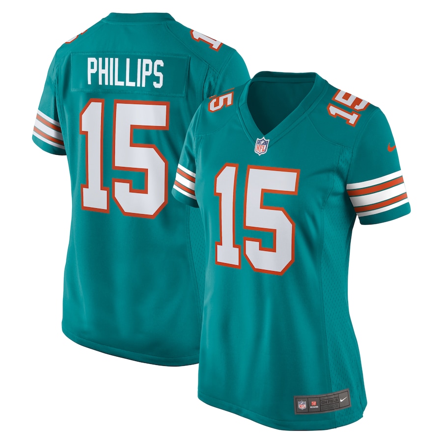 Women's Miami Dolphins Jaelan Phillips Nike Aqua Alternate Game Jersey - Puhuasuan