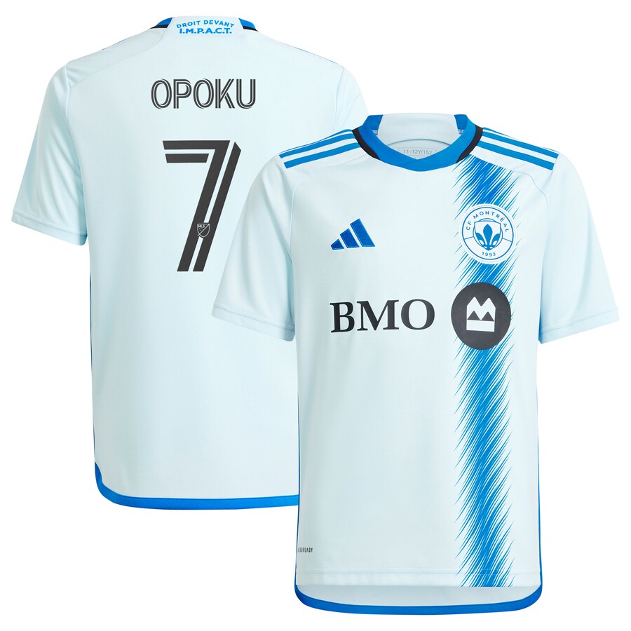 Youth CF Montreal Kwadwo Opoku adidas Light Blue 2024 La Main Replica Player Jersey - Puhuasuan