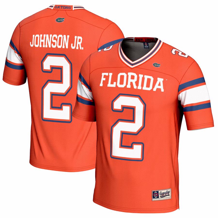 Montrell Johnson Jr. Florida Gators GameDay Greats NIL Player Football Jersey - Orange - Puhuasuan
