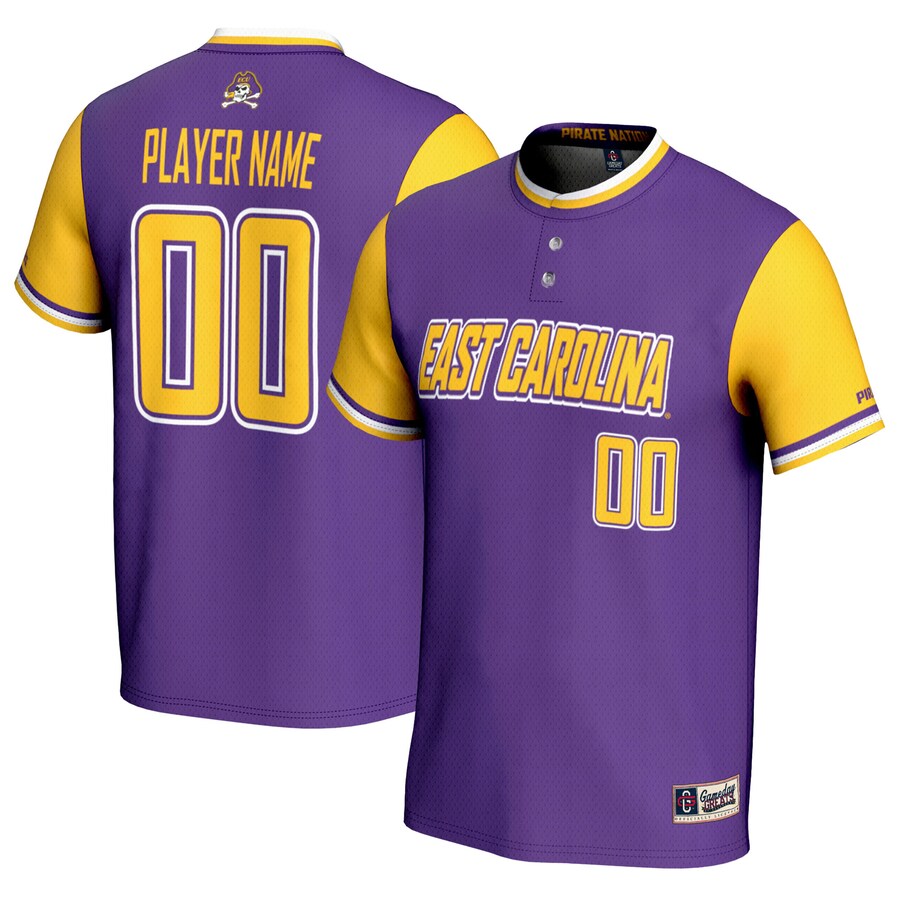 ECU Pirates GameDay Greats Youth NIL Pick-A-Player Lightweight Softball Jersey - Purple - Puhuasuan