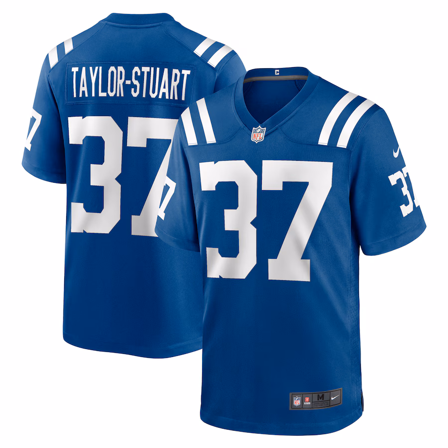 Men's Indianapolis Colts Isaac Taylor-Stuart Nike  Royal Team Game Jersey - Puhuasuan