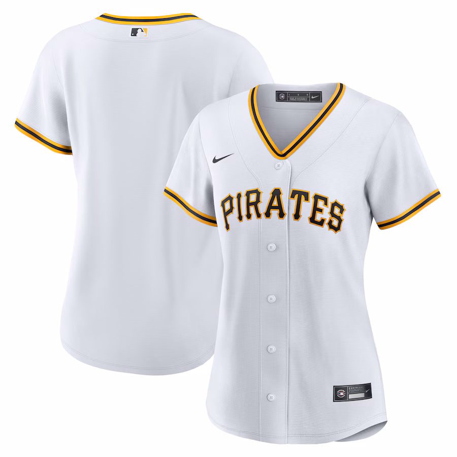 Women's Pittsburgh Pirates Nike White Home Replica Team Jersey - Puhuasuan
