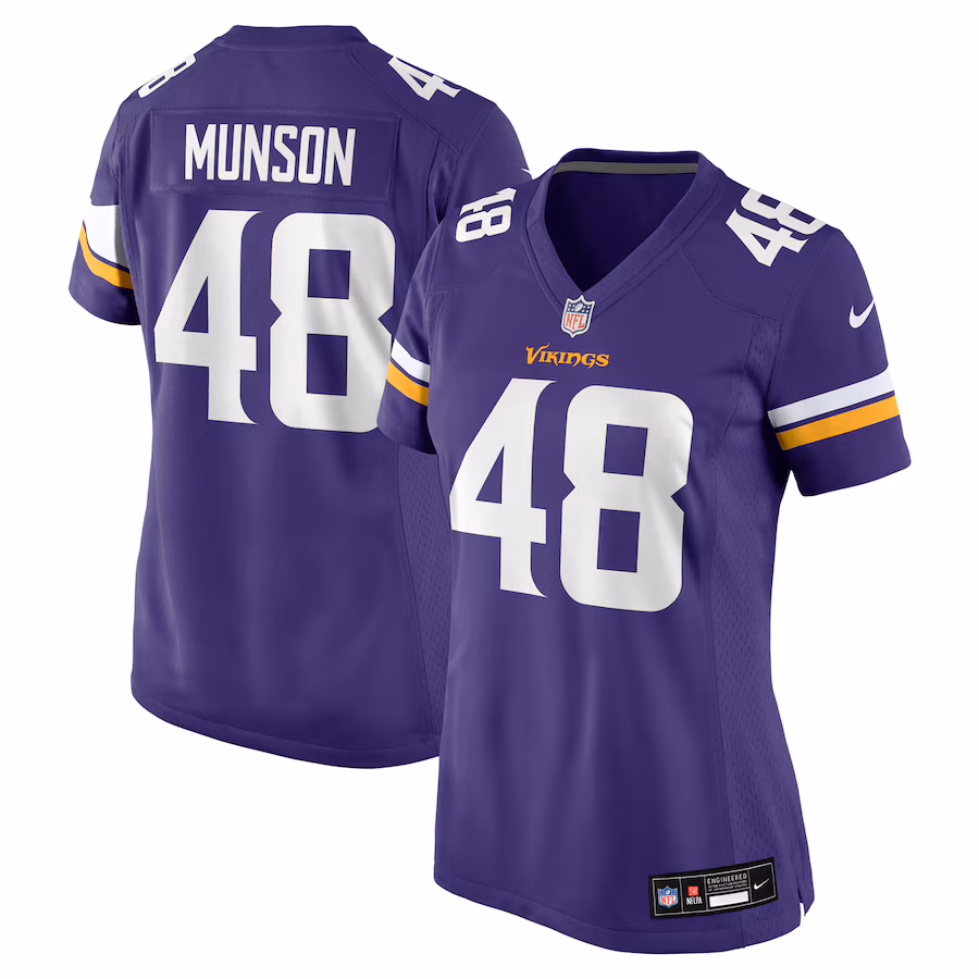 Women's Minnesota Vikings Calvin Munson Nike Purple Game Jersey - Puhuasuan
