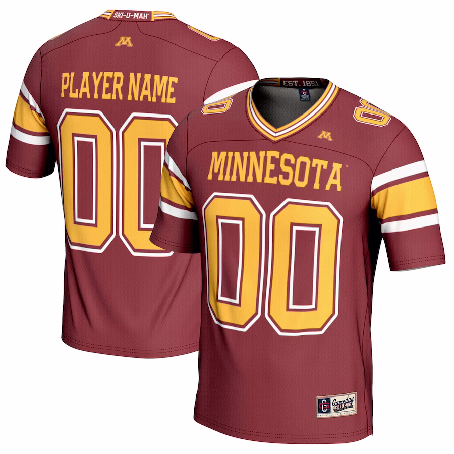 Minnesota Golden Gophers GameDay Greats Youth NIL Pick-A-Player Football Jersey - Maroon - Puhuasuan