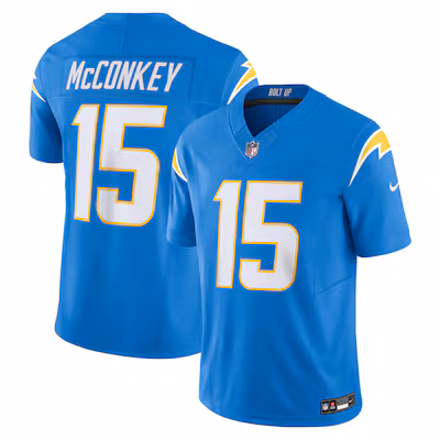 Men's Los Angeles Chargers Ladd McConkey Nike Powder Blue Team Vapor F.U.S.E. Limited Jersey - Puhuasuan