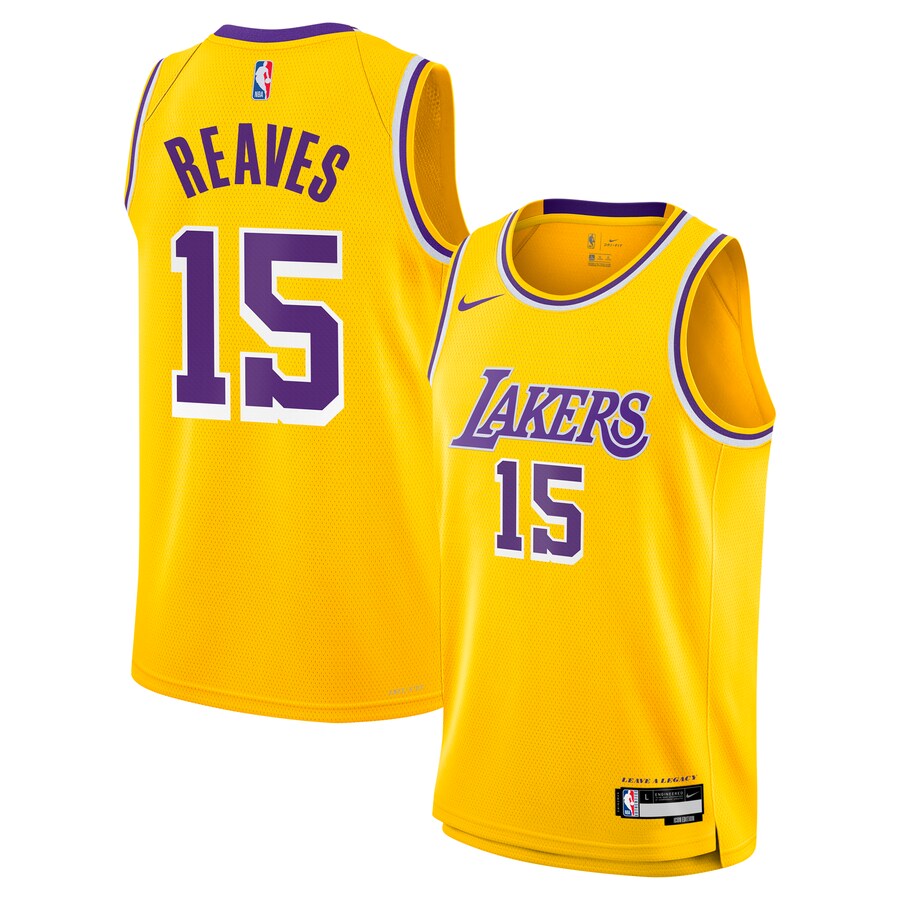 Youth Los Angeles Lakers Austin Reaves Nike Gold Swingman Jersey - Icon Edition - Puhuasuan