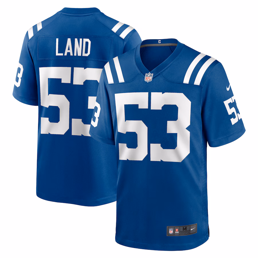 Men's Indianapolis Colts Isaiah Land Nike  Royal Team Game Jersey - Puhuasuan