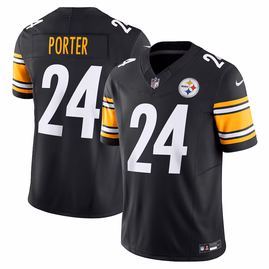 Men's Pittsburgh Steelers Joey Porter Jr. Nike Black Vapor F.U.S.E. Limited Jersey - Puhuasuan