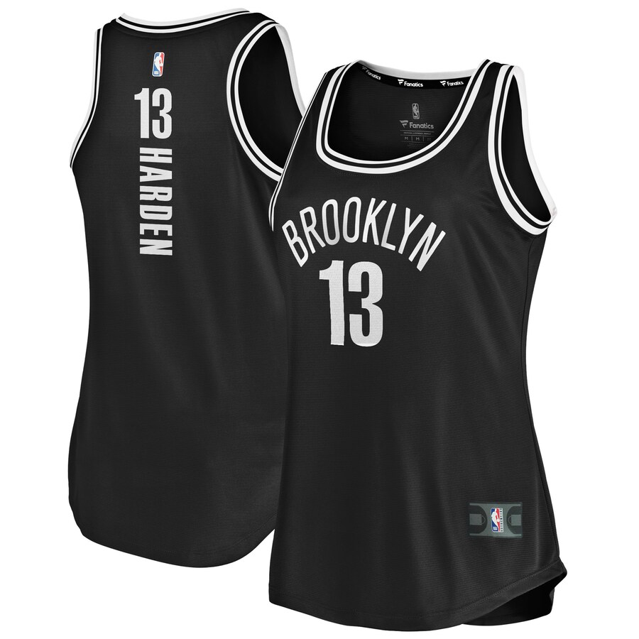 Women's Brooklyn Nets James Harden Fanatics Black Fast Break Tank Jersey - Icon Edition - Puhuasuan