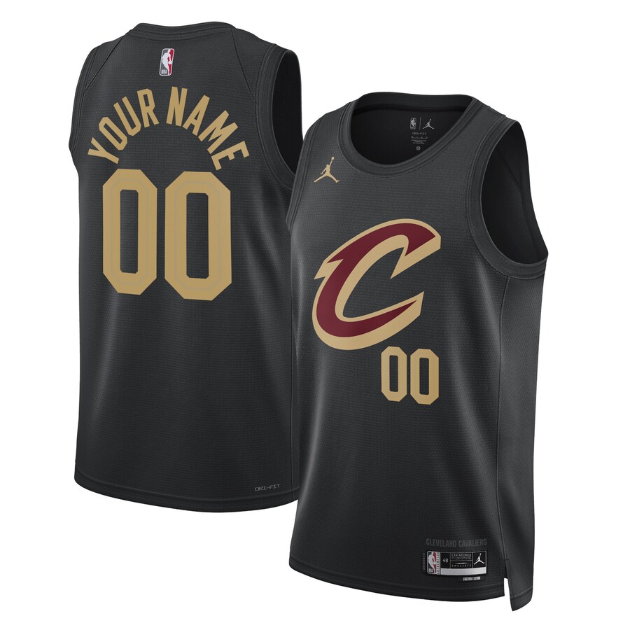 Unisex Cleveland Cavaliers Jordan Brand Black 2022/23 Swingman Custom Jersey - Statement Edition - Puhuasuan