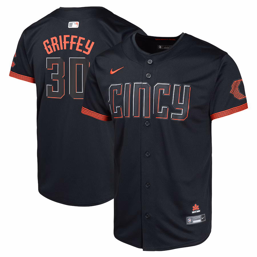 Youth Cincinnati Reds Ken Griffey Jr. Nike Black City Connect Limited Player Jersey - Puhuasuan