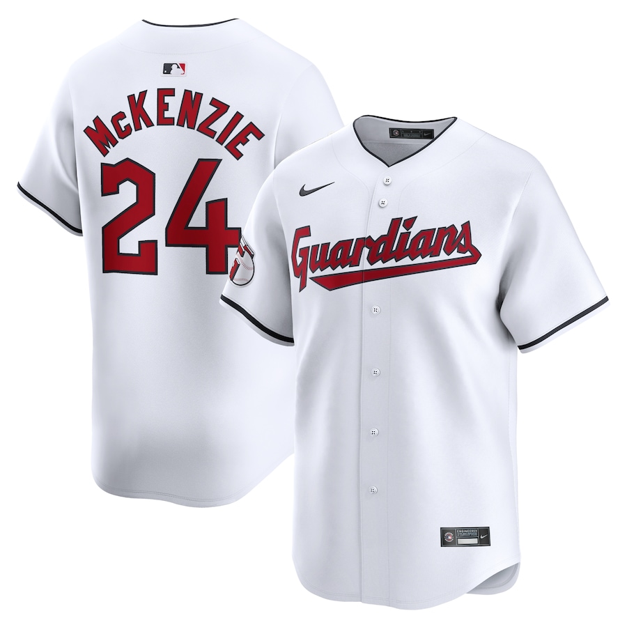 Men's Cleveland Guardians Triston McKenzie Nike White Home Limited Player Jersey - Puhuasuan