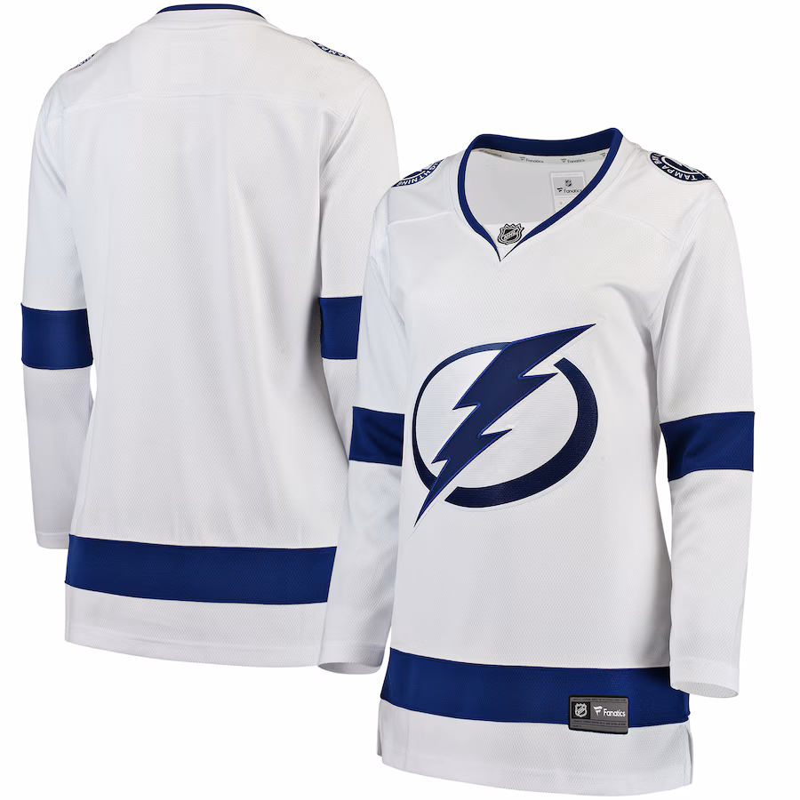 Women's Tampa Bay Lightning Fanatics White Away Breakaway Jersey - Puhuasuan