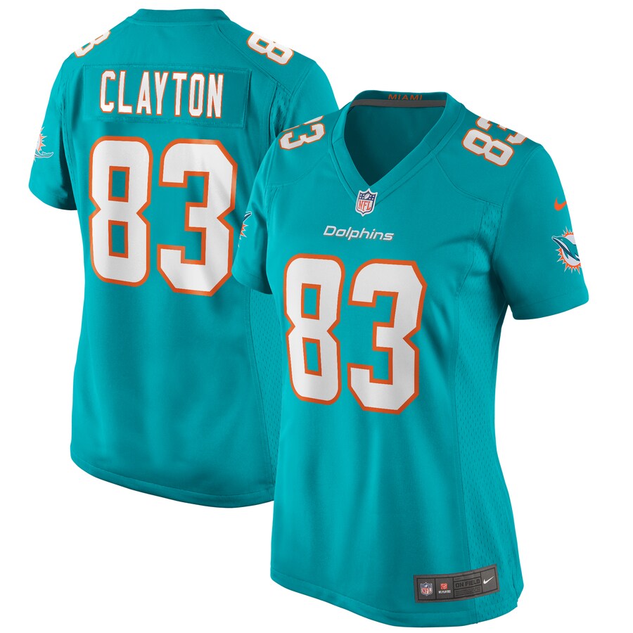 Women's Miami Dolphins Mark Clayton Nike Aqua Game Retired Player Jersey - Puhuasuan