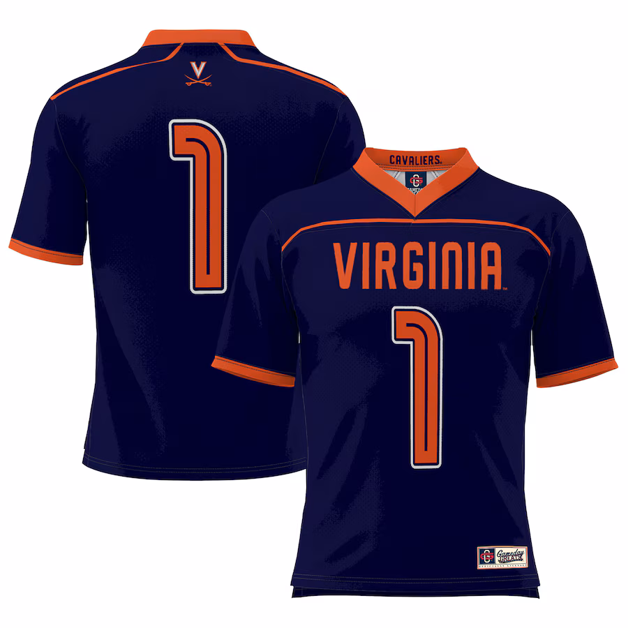 Men's GameDay Greats  Navy Virginia Cavaliers #1 Lightweight Lacrosse Jersey - Puhuasuan