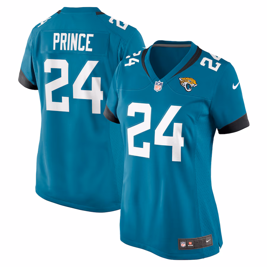 Women's Jacksonville Jaguars De’Antre Prince Nike Teal Game Jersey - Puhuasuan