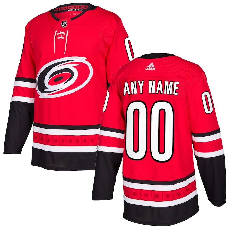 Men's Carolina Hurricanes adidas Red Authentic Custom Jersey - Puhuasuan