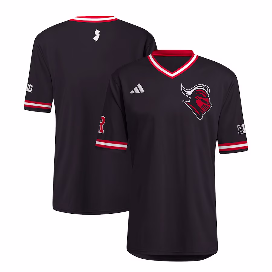 Rutgers Scarlet Knights adidas Replica Baseball Jersey - Black - Puhuasuan