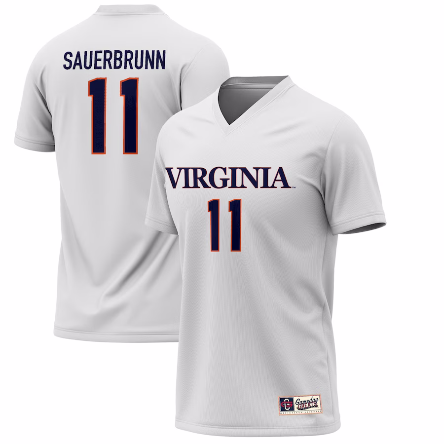 Becky Sauerbrunn Virginia Cavaliers GameDay Greats Youth Lightweight Alumni Soccer Jersey - White - Puhuasuan