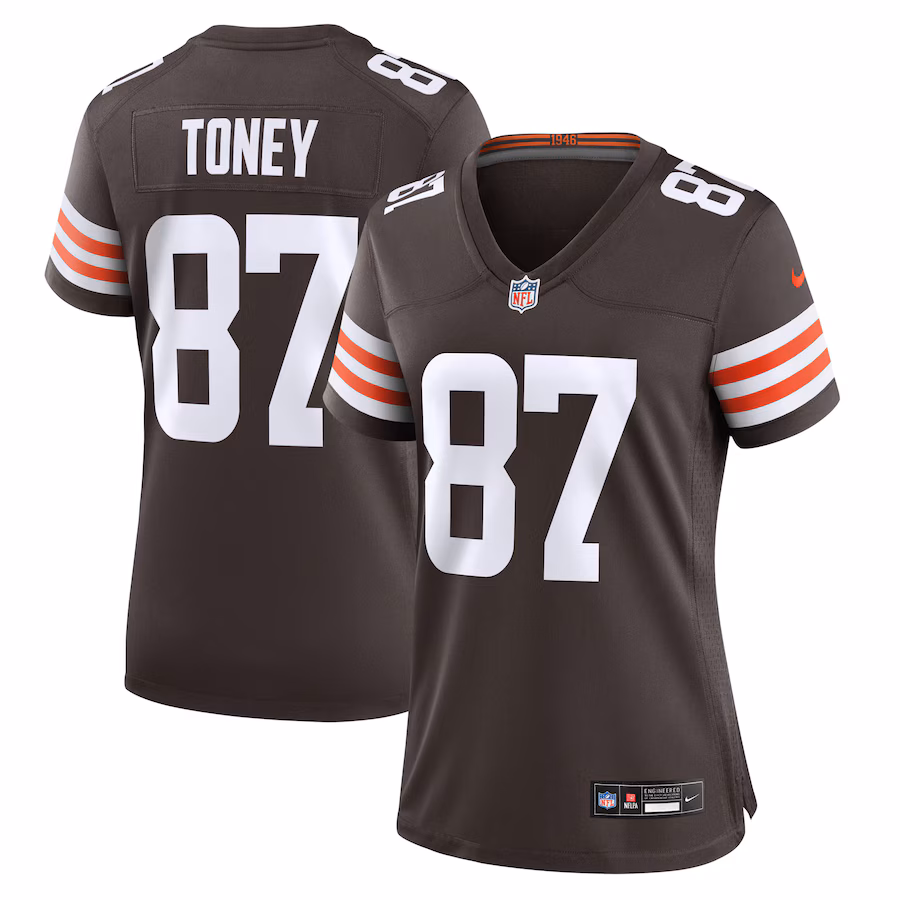 Women's Cleveland Browns Kadarius Toney Nike Brown Team Game Jersey - Puhuasuan