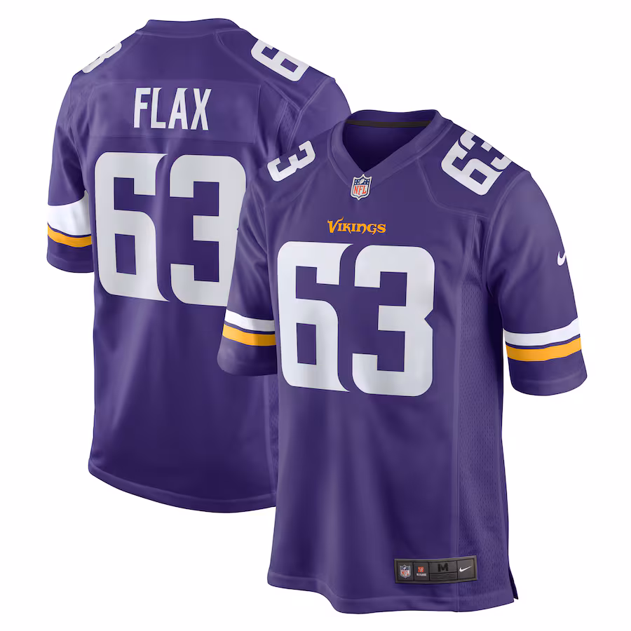 Men's Minnesota Vikings Jeremy Flax Nike Purple Game Jersey - Puhuasuan