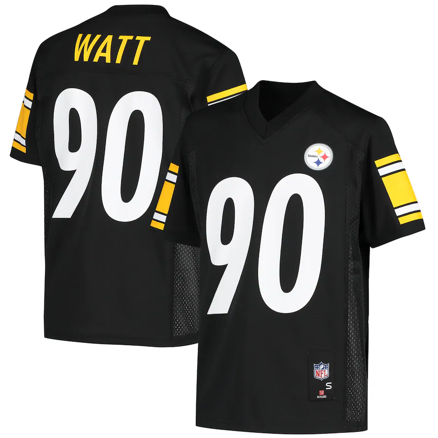 Youth Pittsburgh Steelers T.J. Watt Black Replica Player Jersey - Puhuasuan